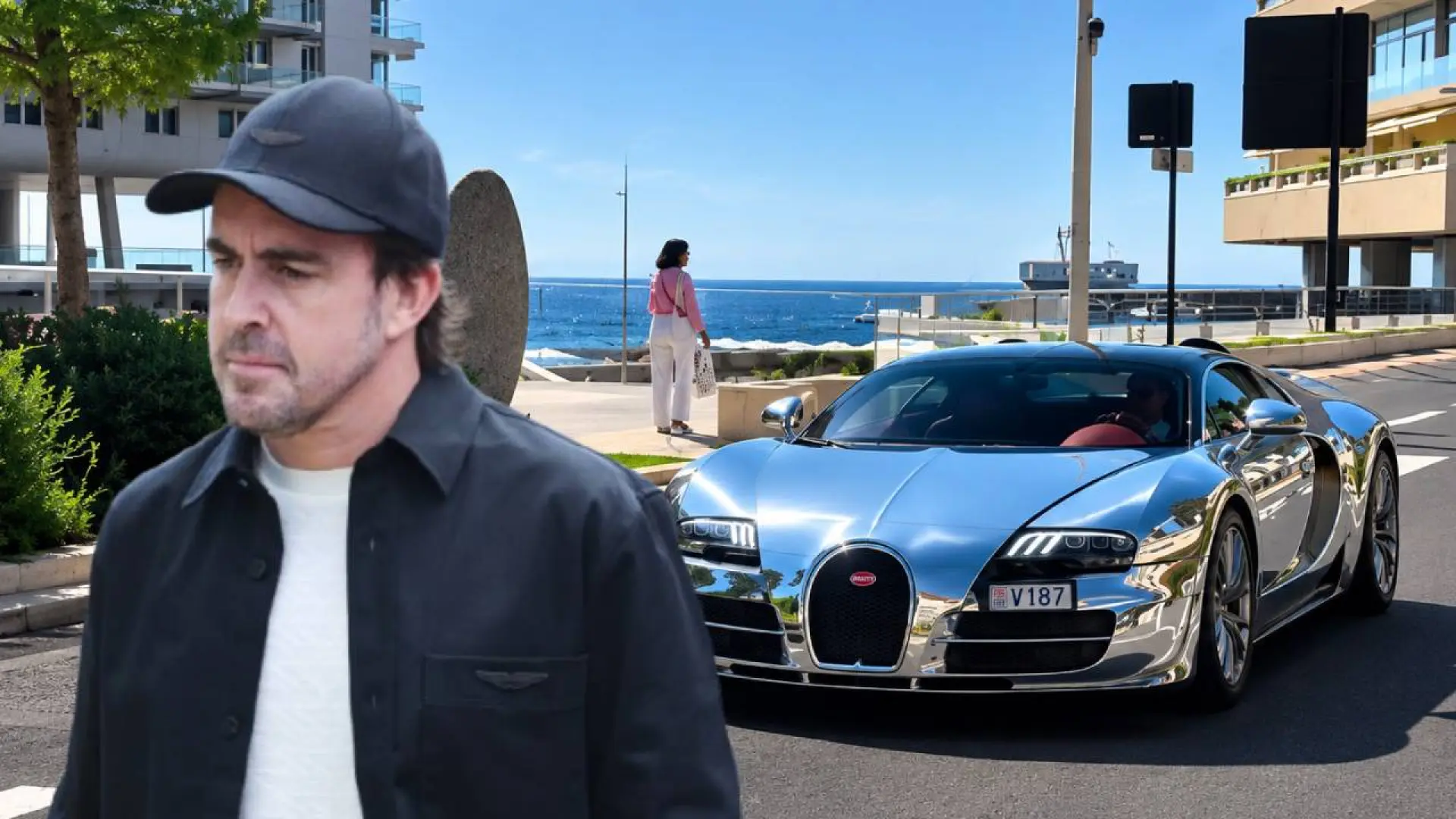 Fernando Alonso et son Bugatti Veyron Grand Sport Vitesse aluminium et carbone à 5 millions d'euros